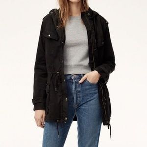 Aritzia | Azure Skies | Black‎ Trooper Utility Jacket Size XXS